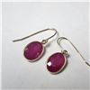 Image 2 : 10K Yellow Gold Ruby(4ct)  Earrings weight 1.29g, Appraised Retail $1240 (Estimated Selling Price fr