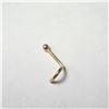Image 1 : 14K Yellow Gold 0.14G  Nose Pin,