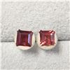 Image 1 : 14K Yellow Gold Garnet  Earrings, Made in Canada.