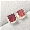 Image 2 : 14K Yellow Gold Garnet  Earrings, Made in Canada.