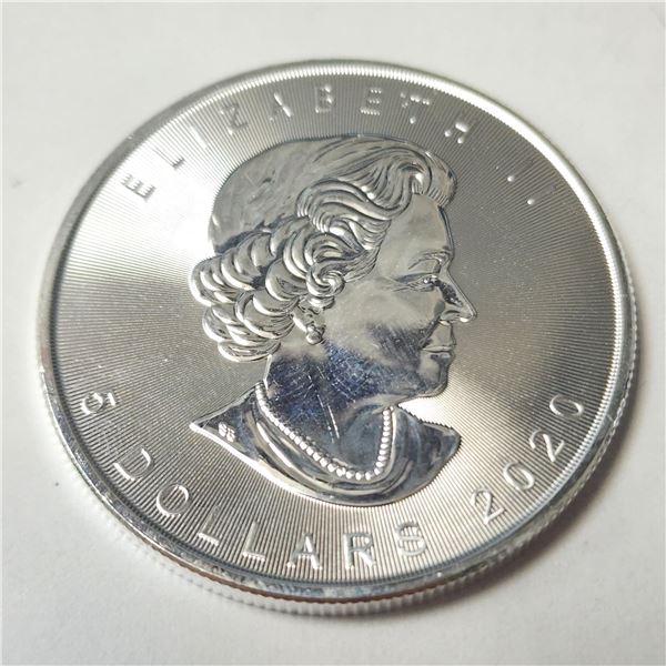 1 Oz Canadian Maple Leaf Fine Silver 2020  Coin