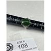 Image 2 : Vintage Sterling Silver w/Green B.C. Jade Stone Ring
