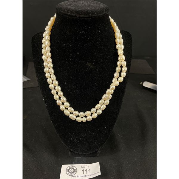 Double Strand Of Genuine Pearls Necklace