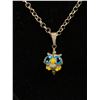 Image 8 : 2 Silver Plated Chains w/Glass Pendants, Toggle Necklace & Pair Earrings