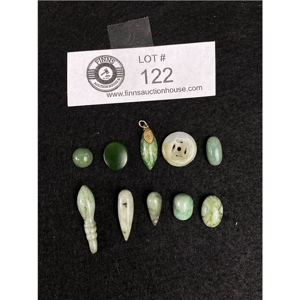 Collection Of Old Chinese Jade Stones & Pendants