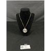 Image 1 : Beautiful Two Tone w/Lot Of Tiny Diamonette Stones. Ying Yang Pendant w/Chain