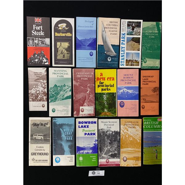 20 1970's B.C. Travel Maps & Brochures