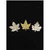 Image 1 : 3 Vintage 50's-60's Maple Leaf Pins (2 Sterling Silver)