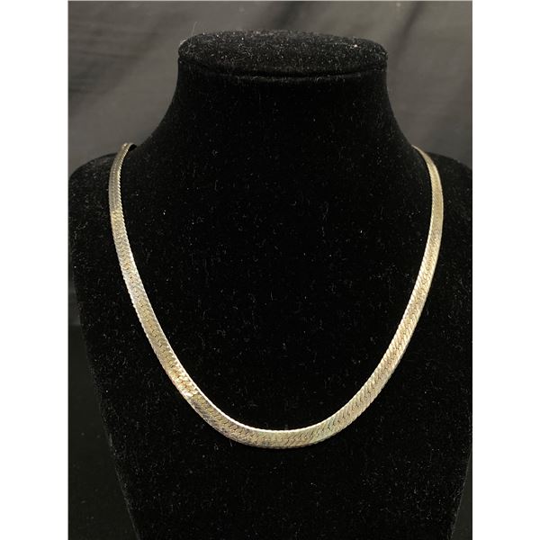 Gorgeous 24" Sterling Silver (Stamped .925) Herringbone Necklace