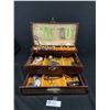 Image 1 : Jewelry Box w/Contents- Brooches,Pendants,Bracelets,Necklaces Etc
