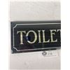 Image 2 : Glass, Mirror Back "Toilette" Sign Approx. 4"x10"