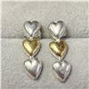 Image 1 : New Silver Heart  Earrings, Suggested Retail Value $60