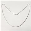 Image 1 : New Silver Box Chain 16"  Necklace, Suggested Retail Value $80
