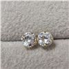 Image 1 : New 14K Yellow Gold Cubic Zirconia  Earrings, Made in Canada, Suggested Retail Value $240