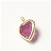 Image 2 : New 10K Yellow Gold Ruby(1.25ct)  Pendant, Suggested Retail Value $240