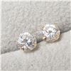 Image 2 : New 14K Yellow Gold Cubic Zirconia  Earrings, Made in Canada, Suggested Retail Value $240