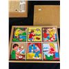 Image 2 : 3 Vintage "Children's Educational" Toy Sets, Nice Wood Box Set's
