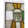 Image 2 : Antique Stained Glass Mirror, Very Fragile,Approx. 10"x15",Needs Re-Soldering
