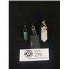 Image 1 : 3 Vintage Crystal Stone Pendants