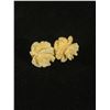 Image 2 : Pair Of Vintage Earring Studs, Possible Ivory
