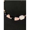 Image 2 : Great Extra Length Semi Precious Stone Bead Necklace w/Sterling Silver Toggle & Signed