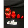 Image 2 : Vintage Hand Painted Russian 4 Pc Nesting Dolls