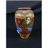 Image 2 : Old Beautiful Hand Painted Porcelain Original Satsuma Vase Signed, Great Condition