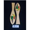 Image 1 : First Nations Small Wooden Painted Paddle Pair