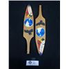 Image 1 : First Nations Small Wooden Painted Paddle Pair