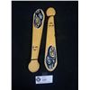 Image 1 : First Nations Small Wooden Painted Paddle Pair