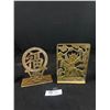 Image 1 : 2 Nicely Detailed Brass Book Ends