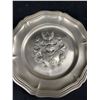 Image 2 : 2 Vintage Coat Of Arms Pewter Plates