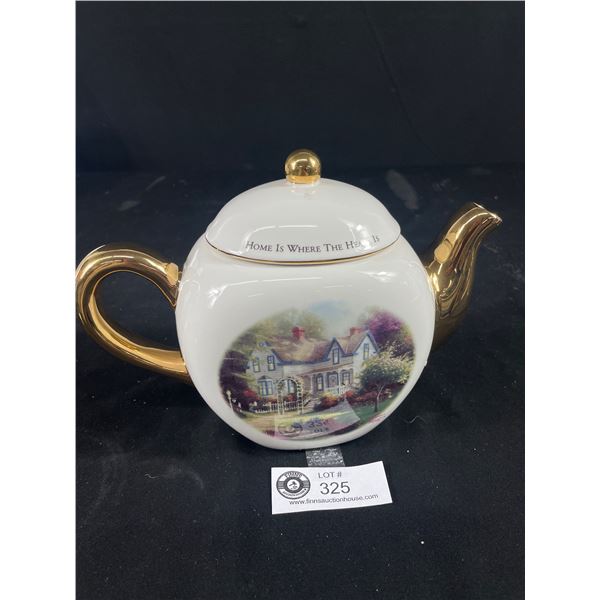 Collectible Thomas Kinkade, Painter Of The Light, "Home Is Where The Heart Is" Teapot