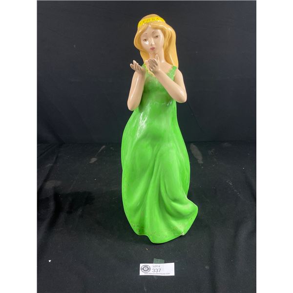 Vintage Handpainted 17  Tall Porcelian Lady