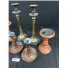 Image 2 : Nice Lot of 3 Pairs of Vintage Candlesticks