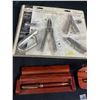 Image 2 : Unopened 4 Pc Multi Function Tool Kit + BC Lottery Pen in Wooden Case, etc