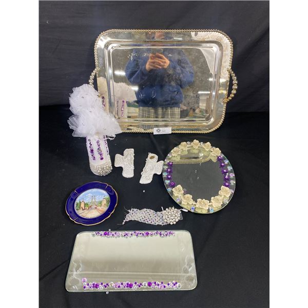 Vintage Tray Lot of Collectibles and Décor Pcs