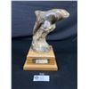 Image 1 : Very Nice Soap Stone Whale Trophy, 10" tall
