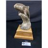 Image 2 : Very Nice Soap Stone Whale Trophy, 10" tall