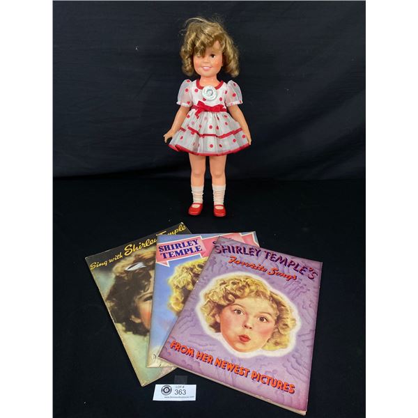 Vintage Shirely Temple Doll and Magazines