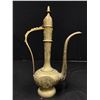 Image 2 : 2 Vintage Nice Brass Vase and Jug, Tallest Being 18"