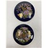 Image 2 : 2 Vintage Handpainted Lidded Trinket Boxes
