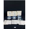 Image 1 : Lot of 3 Vintage Bradford Exchange Cameo Collectors Plates in Box