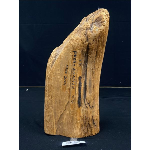 15" Tall Signed First Nations Haidagwiil Carving