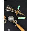 Image 2 : Vintage Kitchen Lot of Beaters, Icecream Scoop, Egg Holder etc