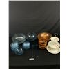 Image 1 : Vintage Kitchen Lot of Wooden Bowls, Salad Bowls, etc