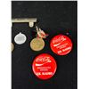 Image 2 : Nice Collectible Lot of Vintage Military Pins and 2 Coke Buttons