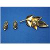 Image 1 : Vintage Vermeil Flora Danica Brooch & Earrings