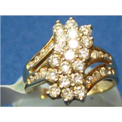 1.5Ctw Diamond Cocktail Ladies Ring
