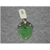 Image 1 : Green Jade Heart Shape Pendant Hand Made